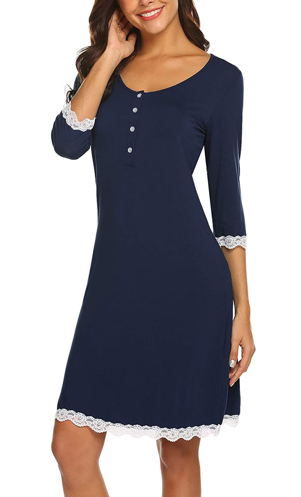 Front Button-up Maternity Dress