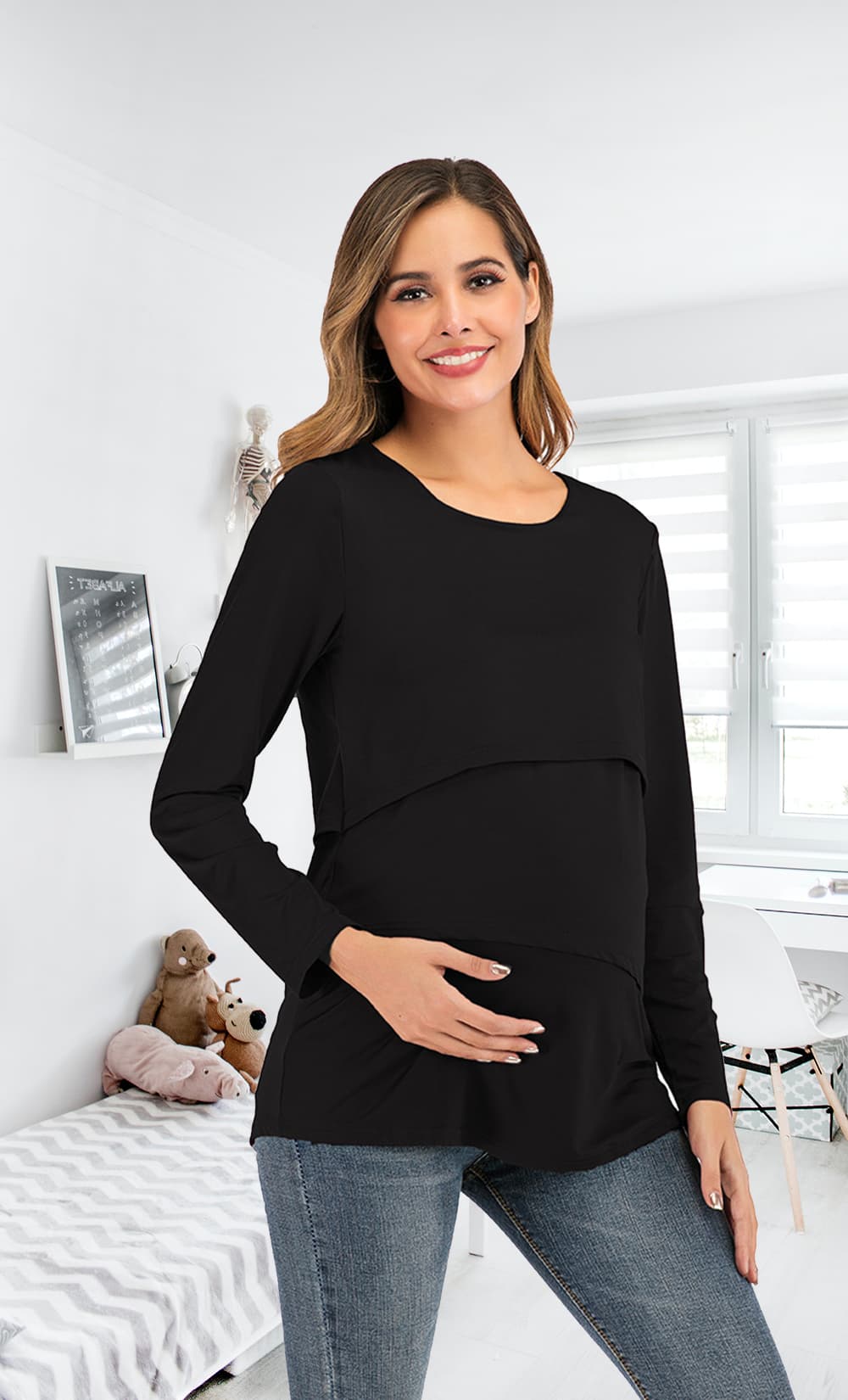 iLoveSIA Long-Sleeved Nursing Top