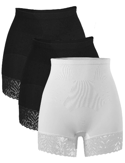 iLoveSIA High Waist Shaping Shorts for Women Slimming Tummy Control Thigh Slimmer Lace Butt Lifter Pants Underskirts Slip Shorts Underwear Body Shaper - iLoveSIA