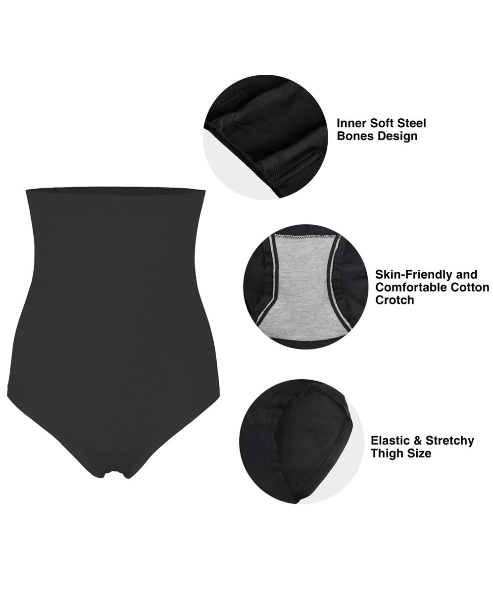 iLoveSIA Hi-Waist Tummy Control Knickers Seamless Waist Cincher Shapewear for Women - iLoveSIA