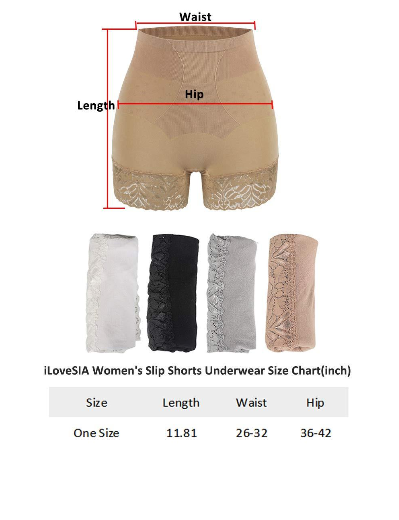 iLoveSIA High Waist Shaping Shorts for Women Slimming Tummy Control Thigh Slimmer Lace Butt Lifter Pants Underskirts Slip Shorts Underwear Body Shaper - iLoveSIA