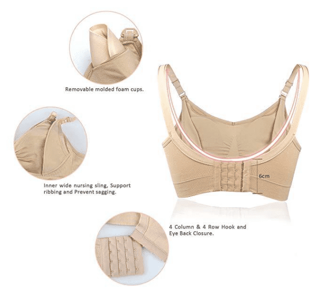 iLoveSIA 3PACK Seamless Convertible Clip Down Maternity and Nursing Bra - iLoveSIA