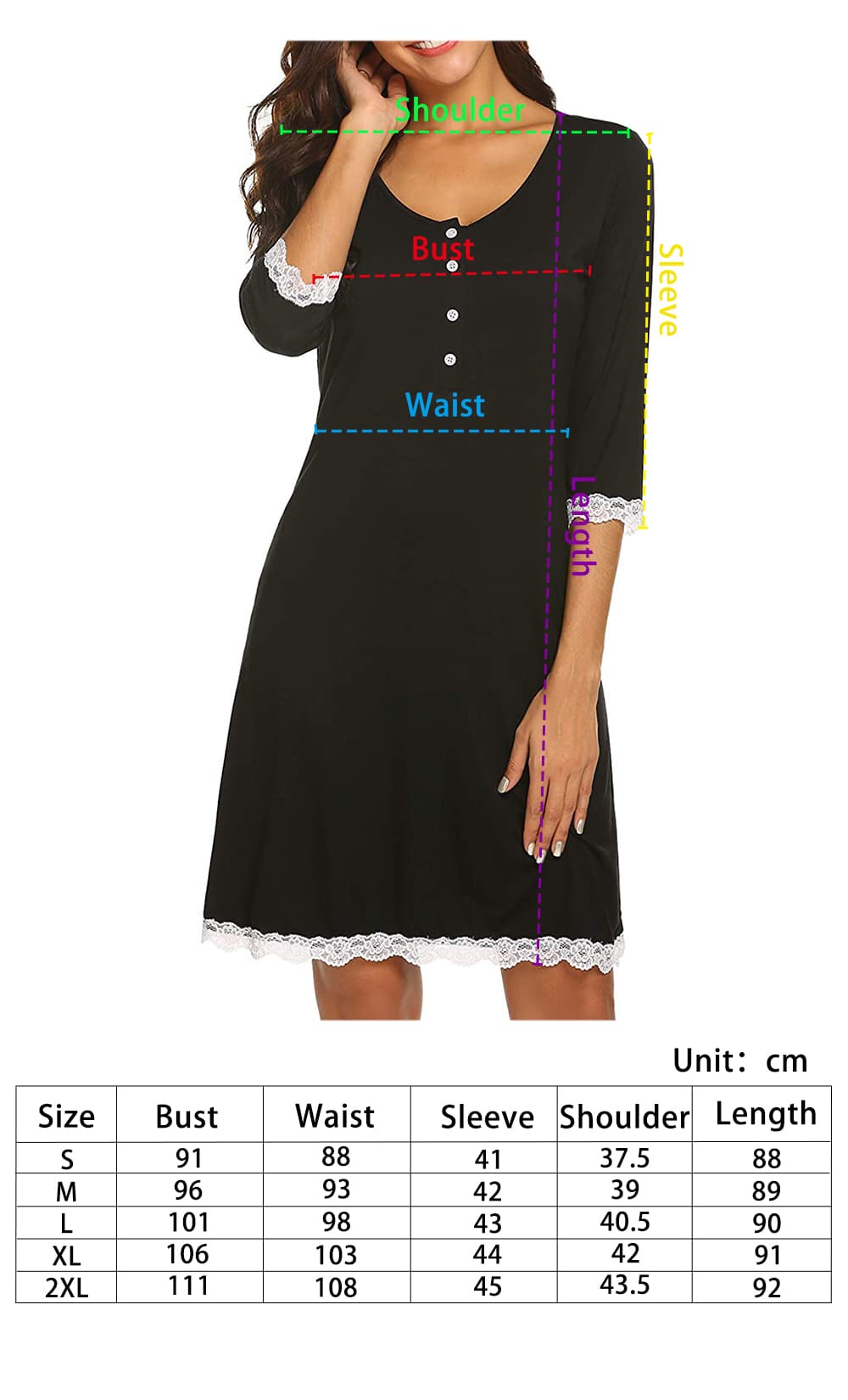 Front Button-up Maternity Dress