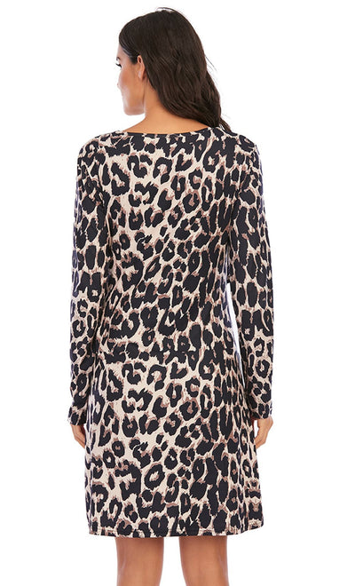 iLoveSIA Leopard Print Nursing Dress