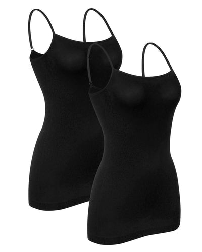 iloveSIA 2PACK Women's Tank Top Spaghetti Straps Smooth Cami Undershirt - iLoveSIA