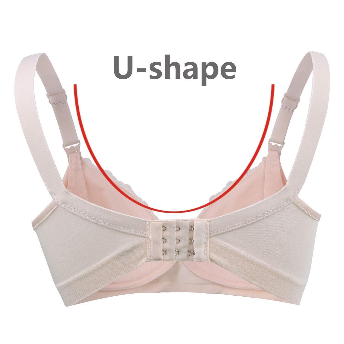 iloveSIA 2PACK Body Silk Seamless Maternity Nursing Bra With Pads, Extenders & Clips - iLoveSIA