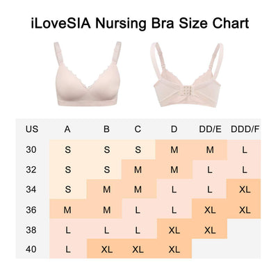 iloveSIA 2PACK Body Silk Seamless Maternity Nursing Bra With Pads, Extenders & Clips - iLoveSIA