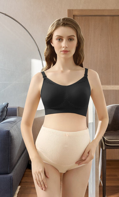 Nursing Bras For Women,Breastfeeding Bra Large Size Nursing Bras Baby  Feeding Bra Feeding Bra Maternity Breastfeeding Bra Seamless Nursing Bra,Beige  + Beige -M : Buy Online at Best Price in KSA 