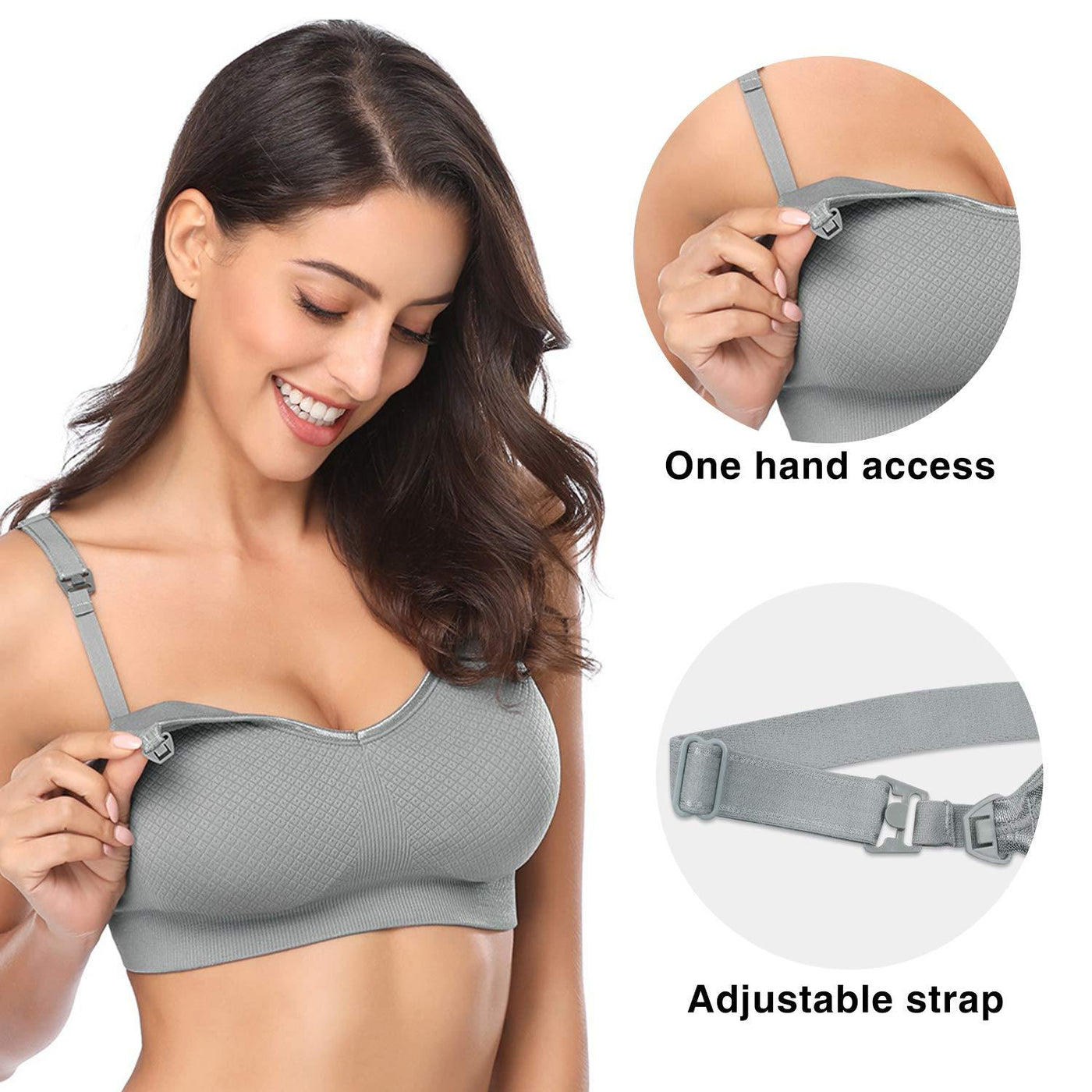 iloveSIA 3PACK Womens comfortable Nursing Bra SIA7311 - iLoveSIA