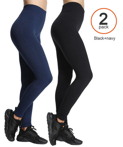 iLoveSIA 2PACK Women Yoga Capri Pants, Fit Stretch Leggings with Inside Pocket - iLoveSIA