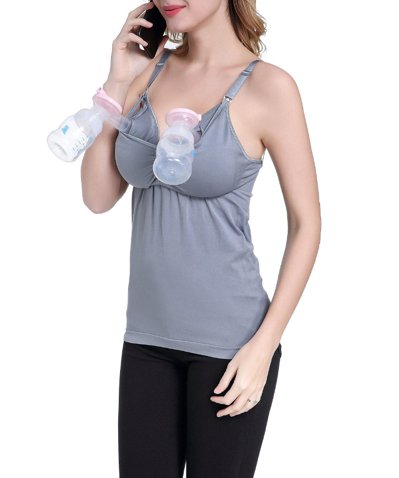 iLoveSIA 2-in-1 Hands Free Pumping sexy breathable Nursing Tank Tops - iLoveSIA