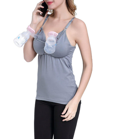 iLoveSIA 2-in-1 Hands Free Pumping sexy breathable Nursing Tank Tops - iLoveSIA