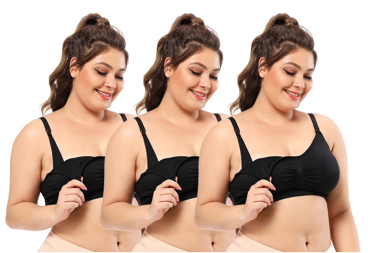 iLoveSIA Nursing Bra Plus Size breast feeding Bar Underwear 3PACK - iLoveSIA