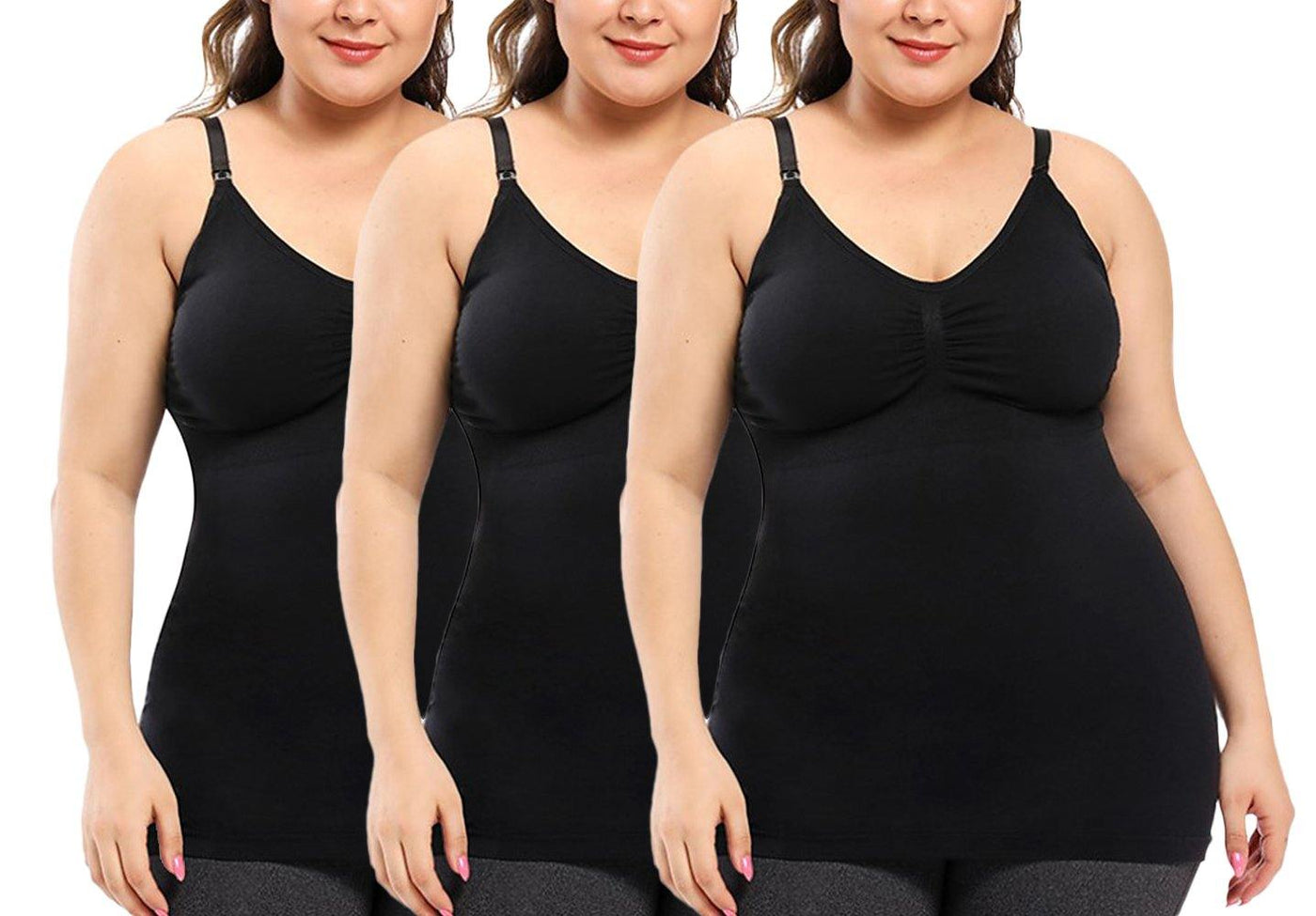 iLoveSIA 3PACK Plus Size comfortable breathable Nursing Tank Top - iLoveSIA