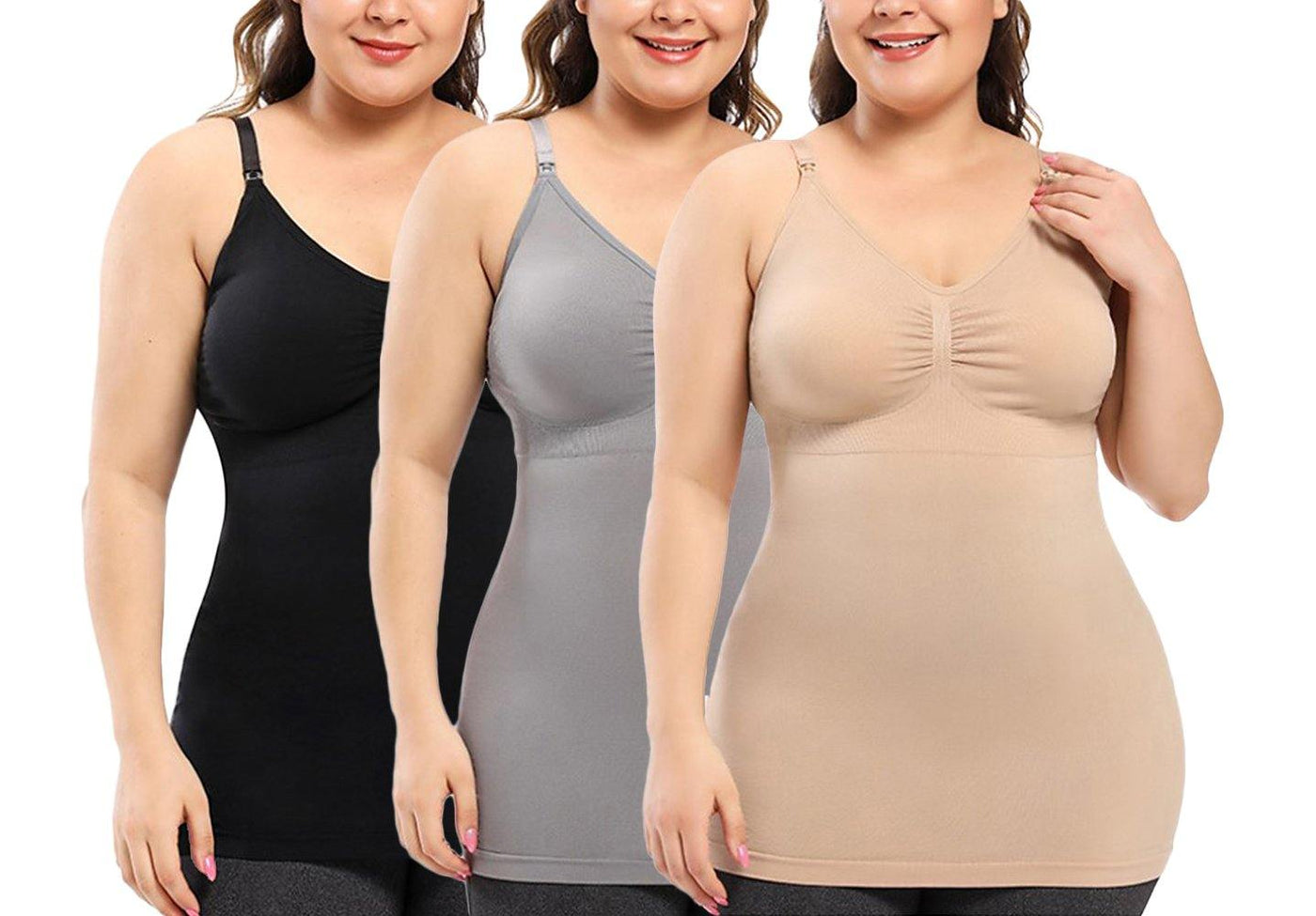 iLoveSIA 3PACK Plus Size comfortable breathable Nursing Tank Top - iLoveSIA