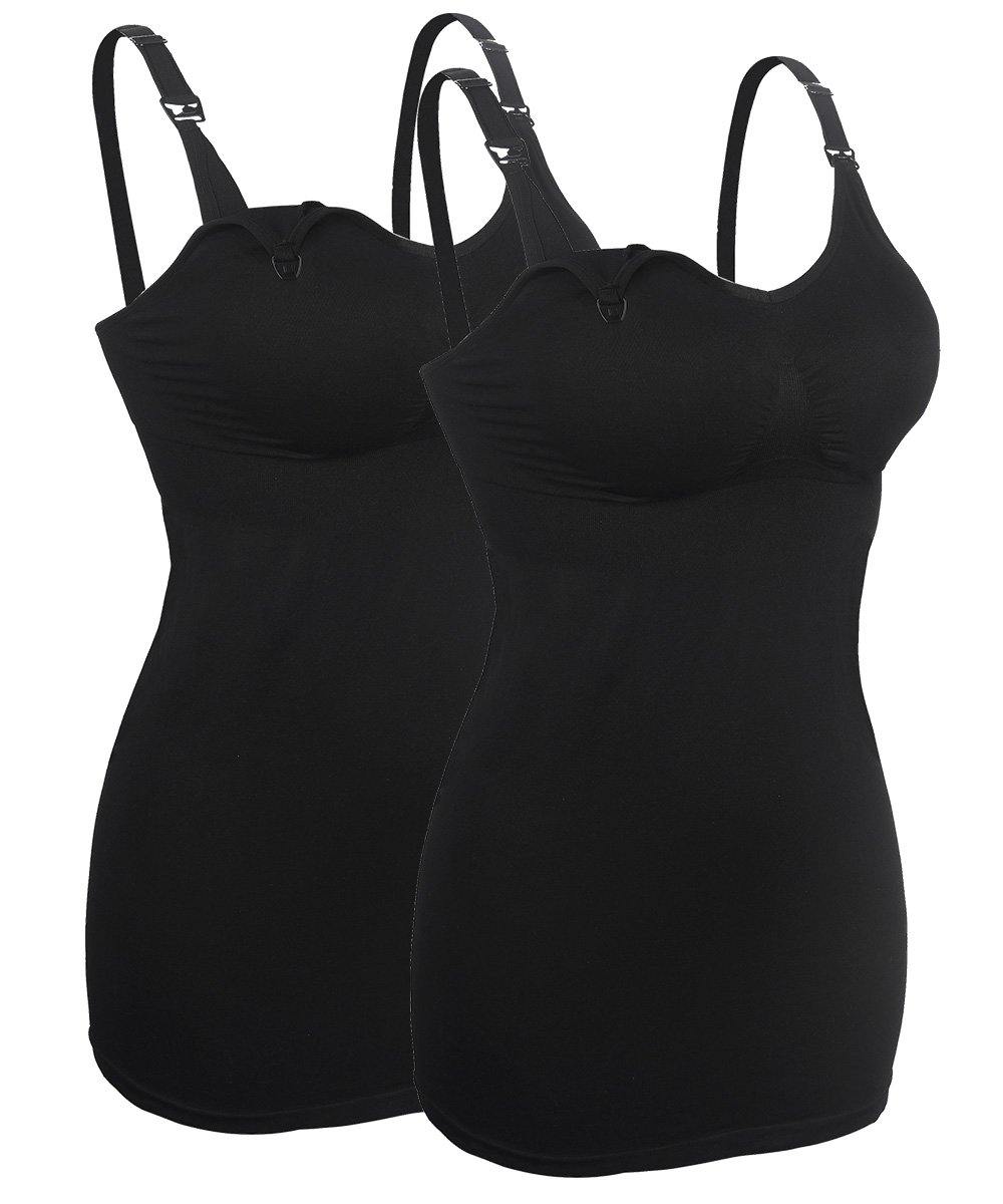 iLoveSIA Womens Seamless Maternity Cami Tank Top Build-in Nursing Bra - iLoveSIA