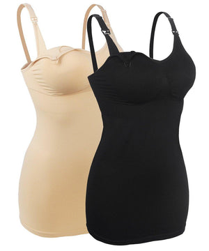 iLoveSIA Womens Seamless Maternity Cami Tank Top Build-in Nursing Bra - iLoveSIA