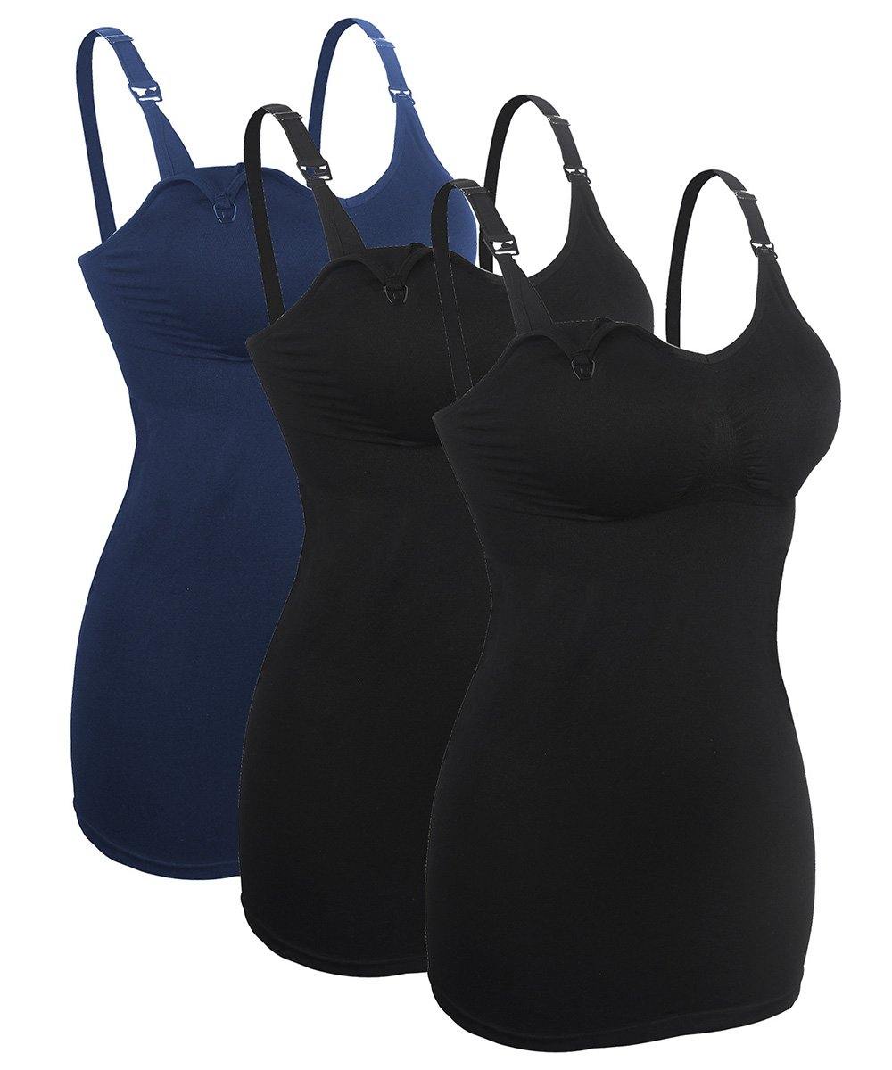 iLoveSIA 3PACK Women's Nursing Cami Maternity Breastfeeding Tank Tops - iLoveSIA