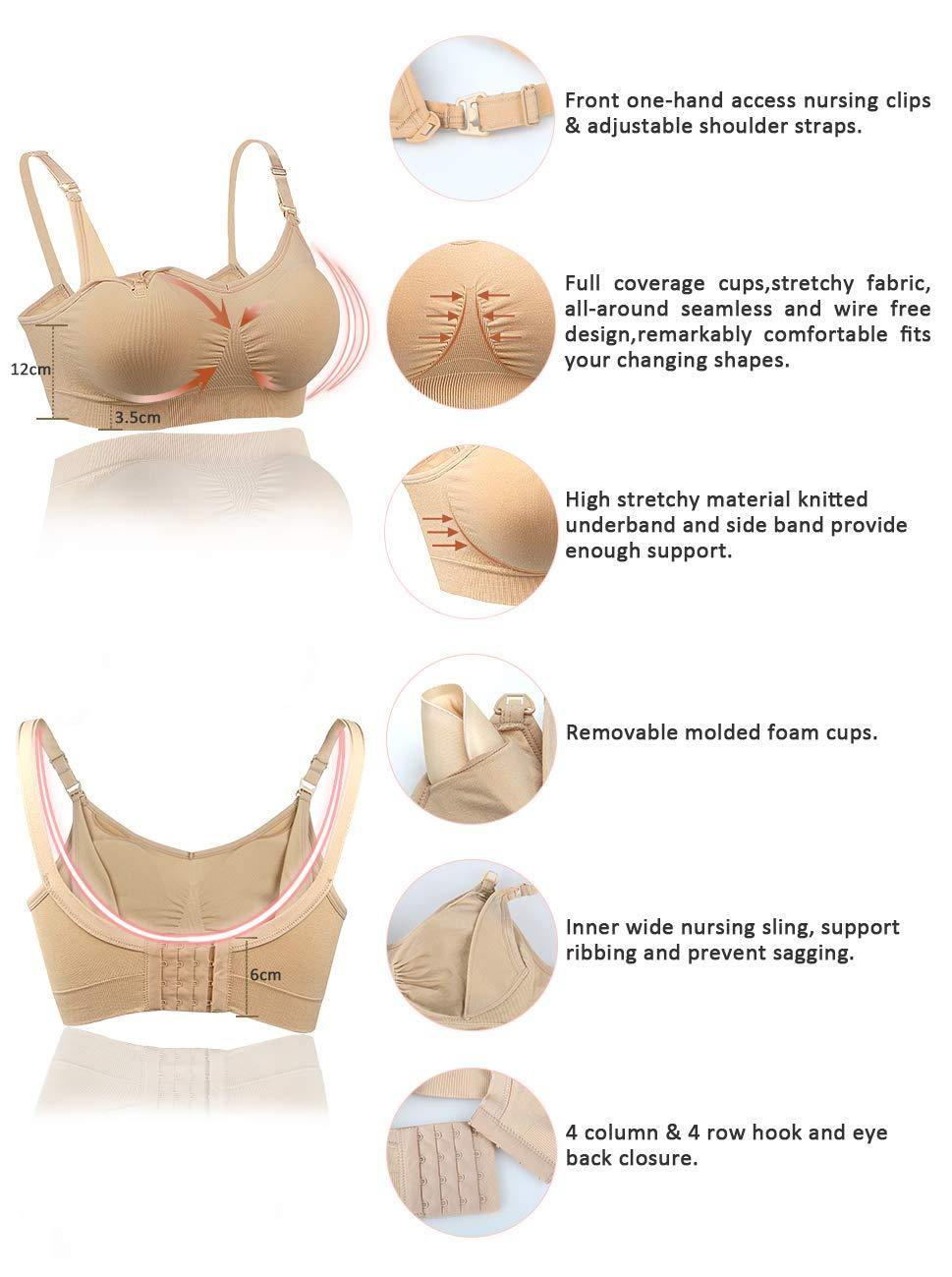 iLoveSIA 3PACK Women's underwire Body Silk Seamless Nursing Bra - iLoveSIA