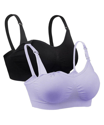 iLoveSIA 2PACK Womens Maternity and Nursing Bras for Everyday Wear - iLoveSIA